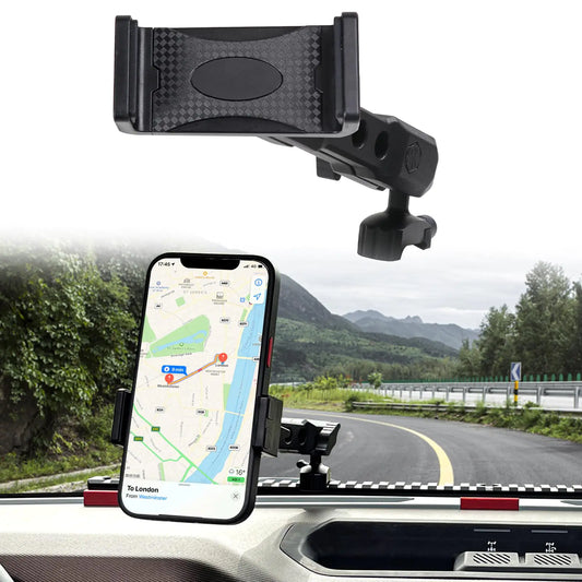 JHD-TOGO for Jeep Wrangler Bronco Dash Phone Holder Phone Mount for Jeep Wrangler JK JL 2007-2023 Ford Bronco 2021 2022 2023 2024 2/4 Door Accessories360°Adjustable Phone Mount Interior Accessories